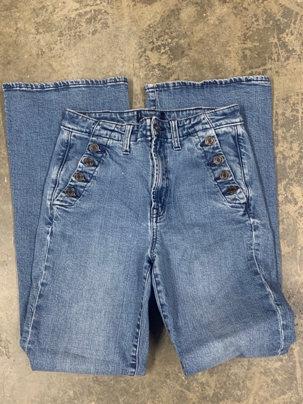 Gap Flared Button Jeans Retro indie Western